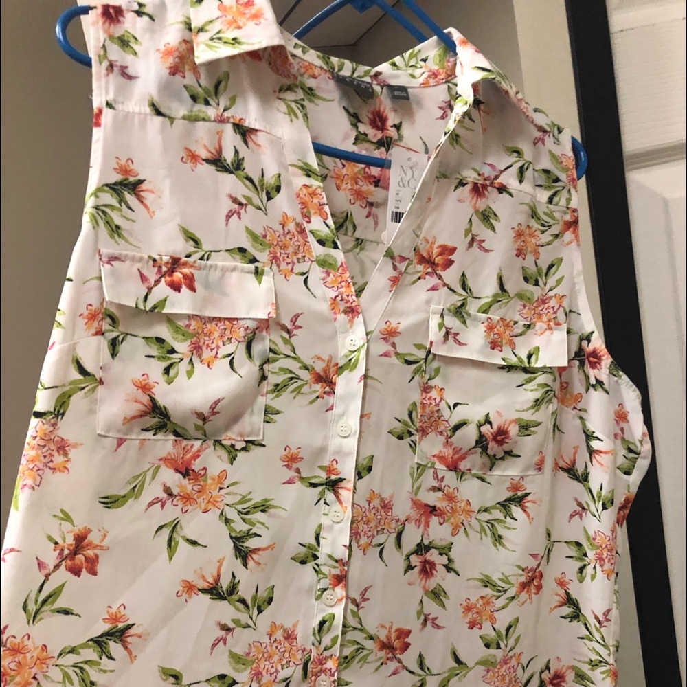 Button down floral blouse